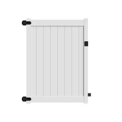 Barrette Outdoor Living Bryce and Washington Series 5 ft. W x 6 ft. H White Vinyl Un-Assembled Fence Gate