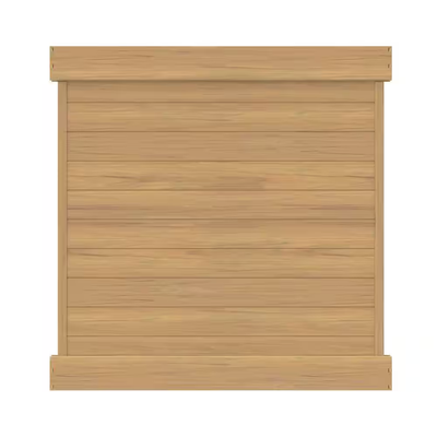 Barrette Outdoor Living Horizontal 6 ft. H x 6 ft. W Cypress Vinyl Privacy Fence Panel (Unassembled)