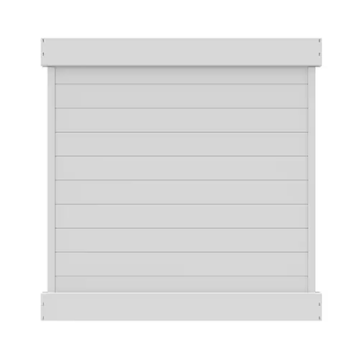 Barrette Outdoor Living Horizontal 6 ft. H x 6 ft. W White Vinyl Privacy Fence Panel (Unassembled)