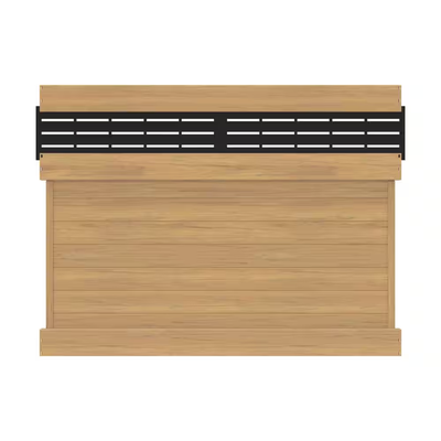 Barrette Outdoor Living Horizontal Boardwalk 6 ft. H x 8 ft. W Cypress Vinyl Semi-Privacy Fence Panel (Unassembled)