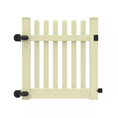 Barrette Outdoor Living Kettle Straight 4 ft. W x 4 ft. H Sand Vinyl Un-Assembled Fence Gate