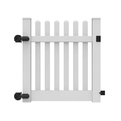 Barrette Outdoor Living Kettle Straight 4 ft. W x 4 ft. H White Vinyl Un-Assembled Fence Gate