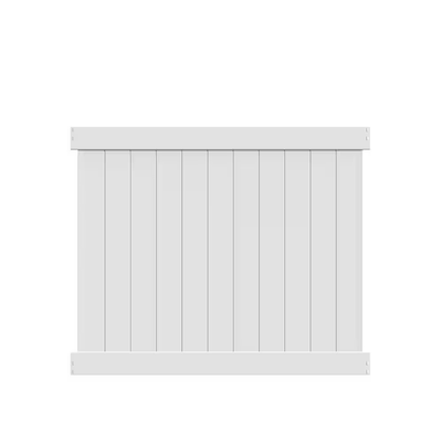 Barrette Outdoor Living Washington 5 ft. H x 6 ft. W White Vinyl Un-Assembled Fence Panel