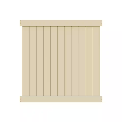 Barrette Outdoor Living Washington 6 ft. H x 6 ft. W Sand Vinyl Privacy Fence Panel (Unassembled)