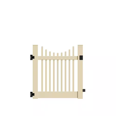 Barrette Outdoor Living Yukon Scallop 4 ft. W x 4 ft. H Sand Vinyl Un-Assembled Fence Gate