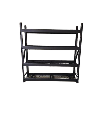 Husky Black 4-Tier Heavy Duty Steel Garage Storage Shelving (77 in. W x 78 in. H x 24 in. D)