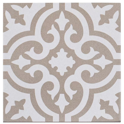 Bliss Eclectic Tan/White 8 in. x 8 in. Porcelain Matte European Floor and Wall Tile (10.76 sq. ft./Case)