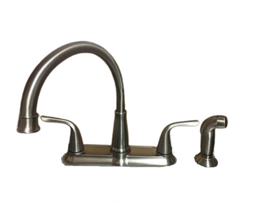 Brecklyn 2-Handle Standard Kitchen Faucet with Side Sprayer in Spot Resist Stainless