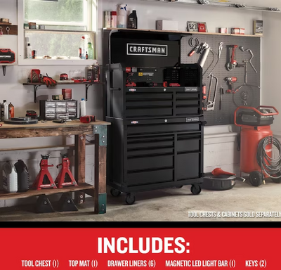 CRAFTSMAN Premium 2000 Series 40.5-in W x 24.5-in H 6-Drawer Steel Tool Chest (Black)