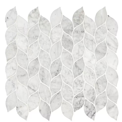 Carrara White Blanco 12 in. x 13 in. Honed Marble Floor and Wall Tile (10.8 sq. ft./Case)