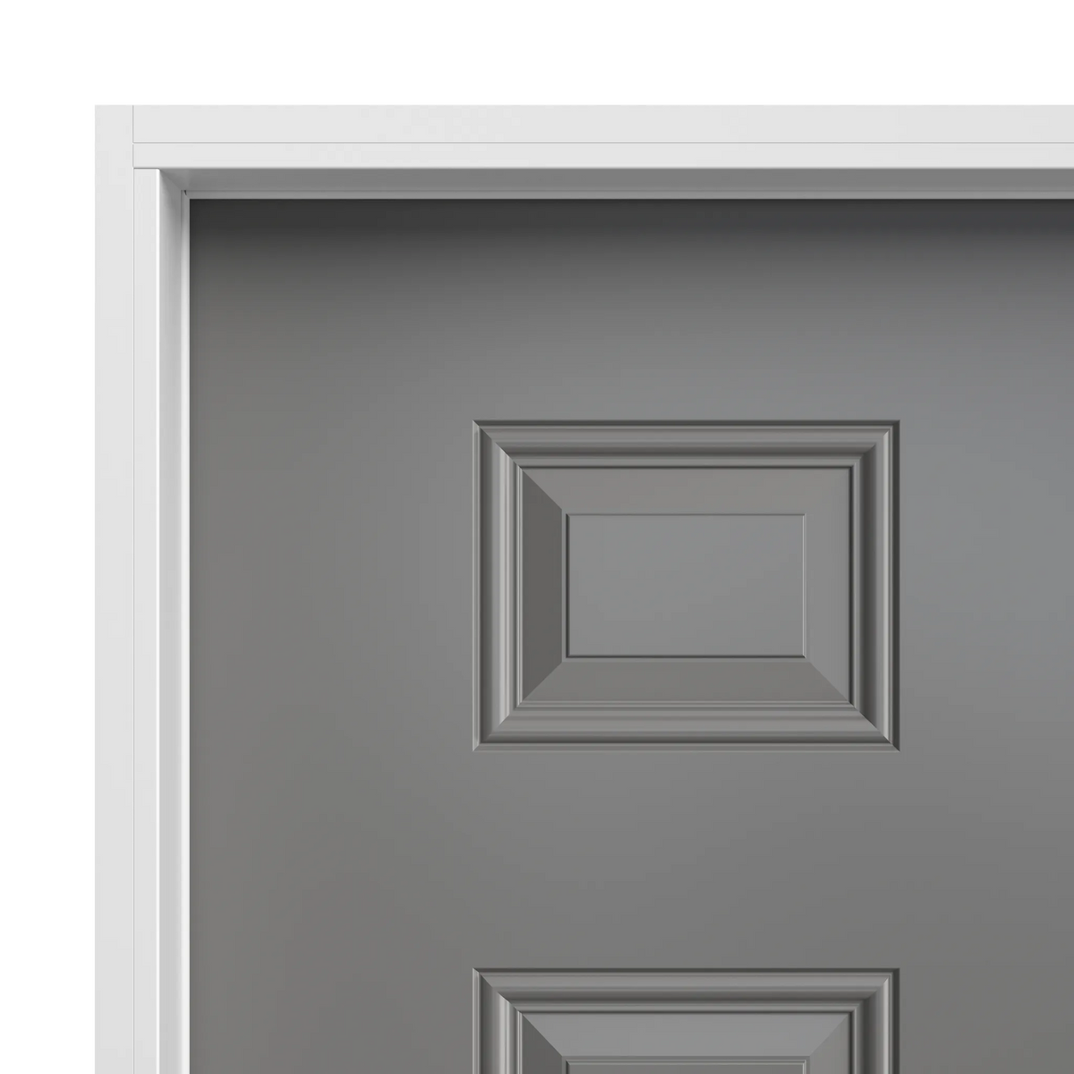 Masonite 36 in. x 80 in. Premium 6-Panel Primed Steel Front Door Slab