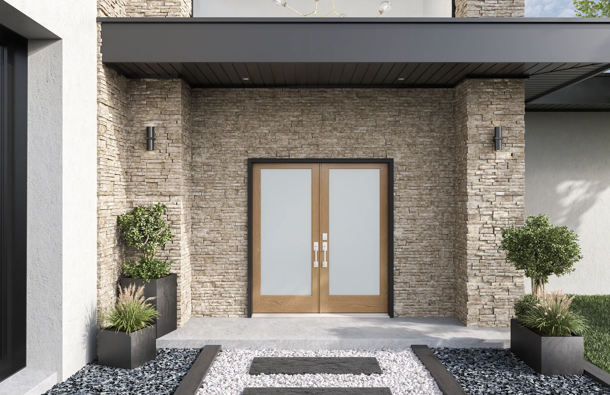 Masonite 32 in. x 80 in. Full Lite Unfinished Fir Front Exterior Door Slab
