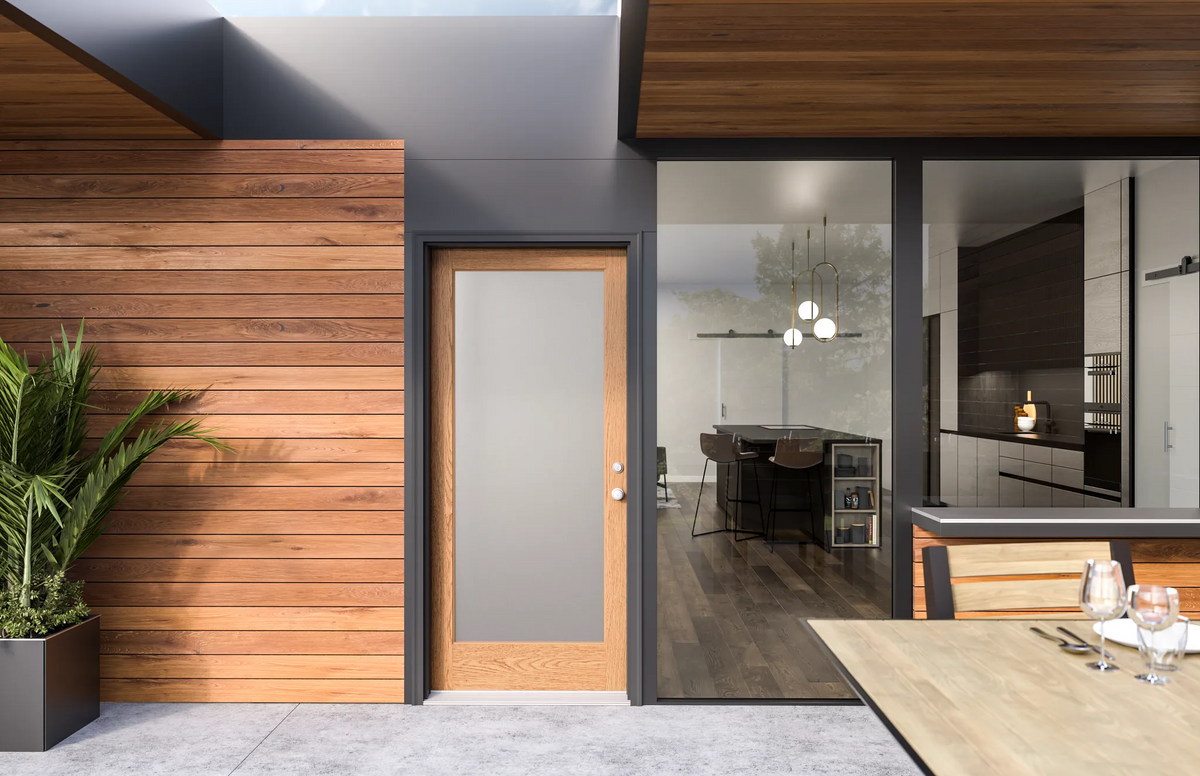 Masonite 36 in. x 80 in. Full Lite Unfinished Fir Front Exterior Door Slab