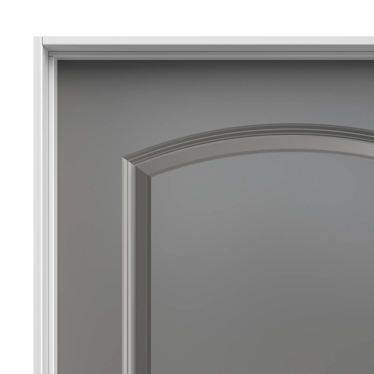 30 in. x 80 in. Roman Primed 2-Panel Round Top Hollow Core Composite Interior Door Slab