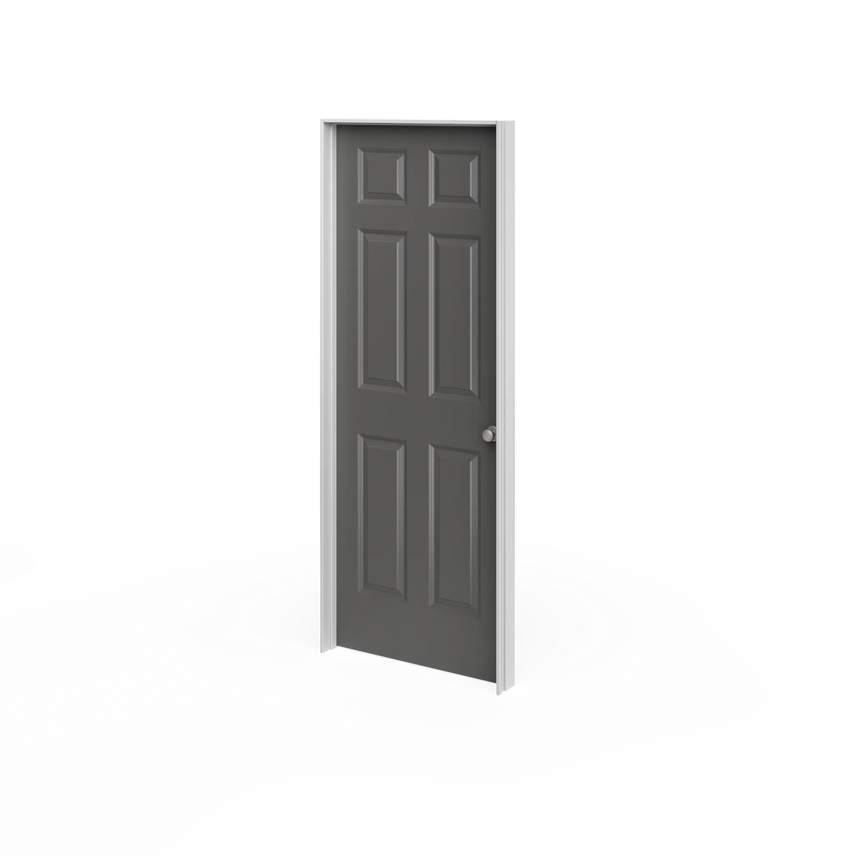 Masonite Traditional 30-in x 78-in 6-Panel Hollow Core Primed Molded Composite Right-Hand Inswing/Outswing Single Prehung Interior Door