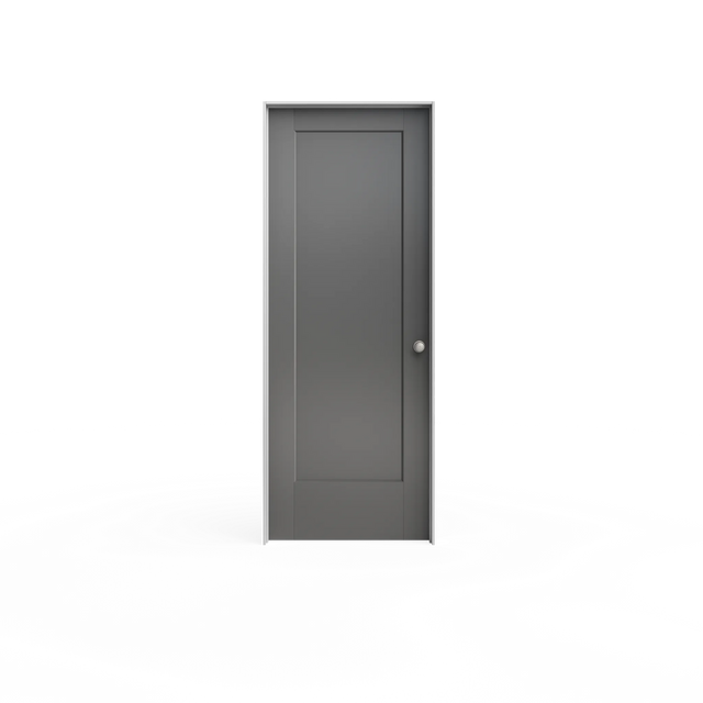 Masonite Lincoln Park 24-in x 80-in Primed White 1-Panel Solid Core Molded Composite Left-Hand Inswing/Outswing Single Prehung Interior Door