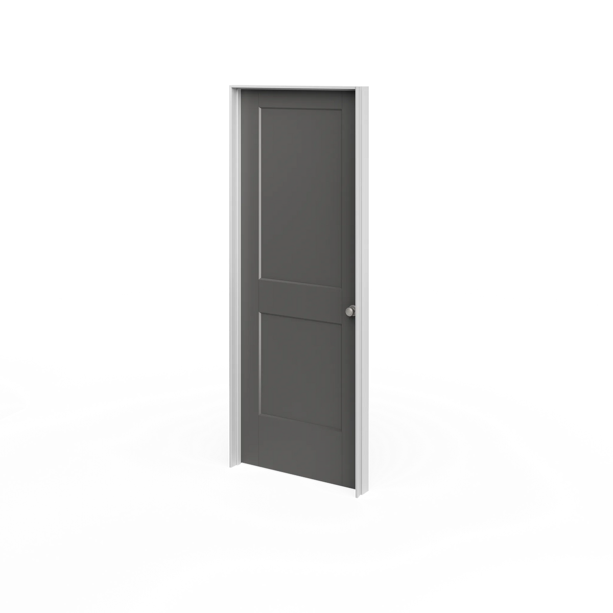 Masonite Traditional 36-in x 80-in 2-Panel Square Hollow Core Primed Molded Composite Right Hand Inswing/Outswing Single Prehung Interior Door