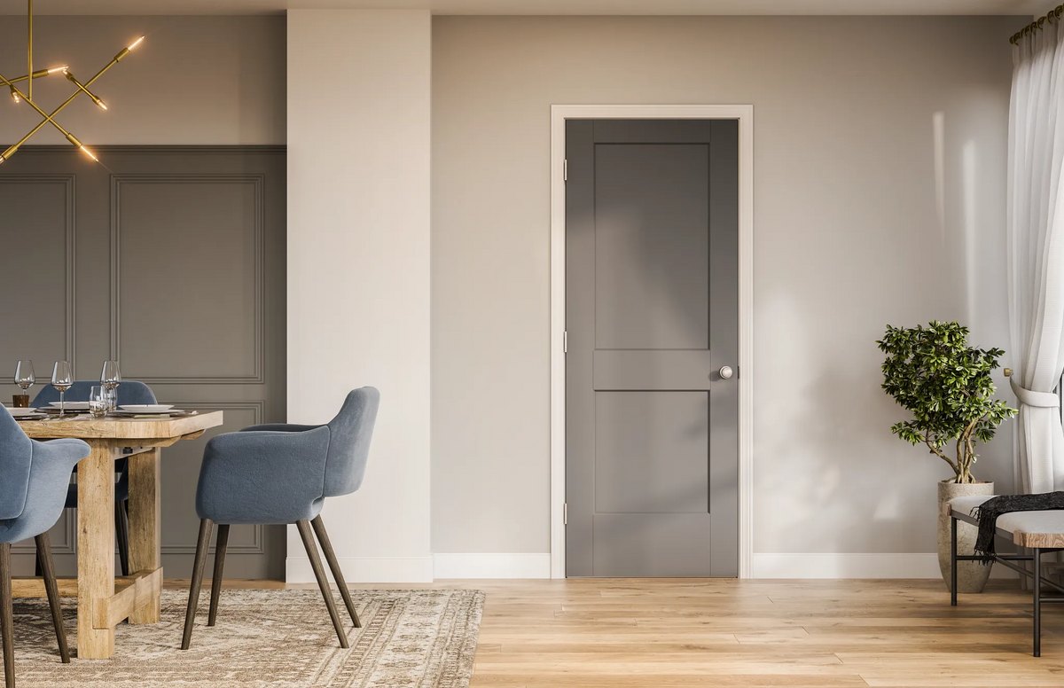 Masonite Logan 30-in x 80-in Primed White 2-Panel Square Molded Composite Bifold Door with Hardware