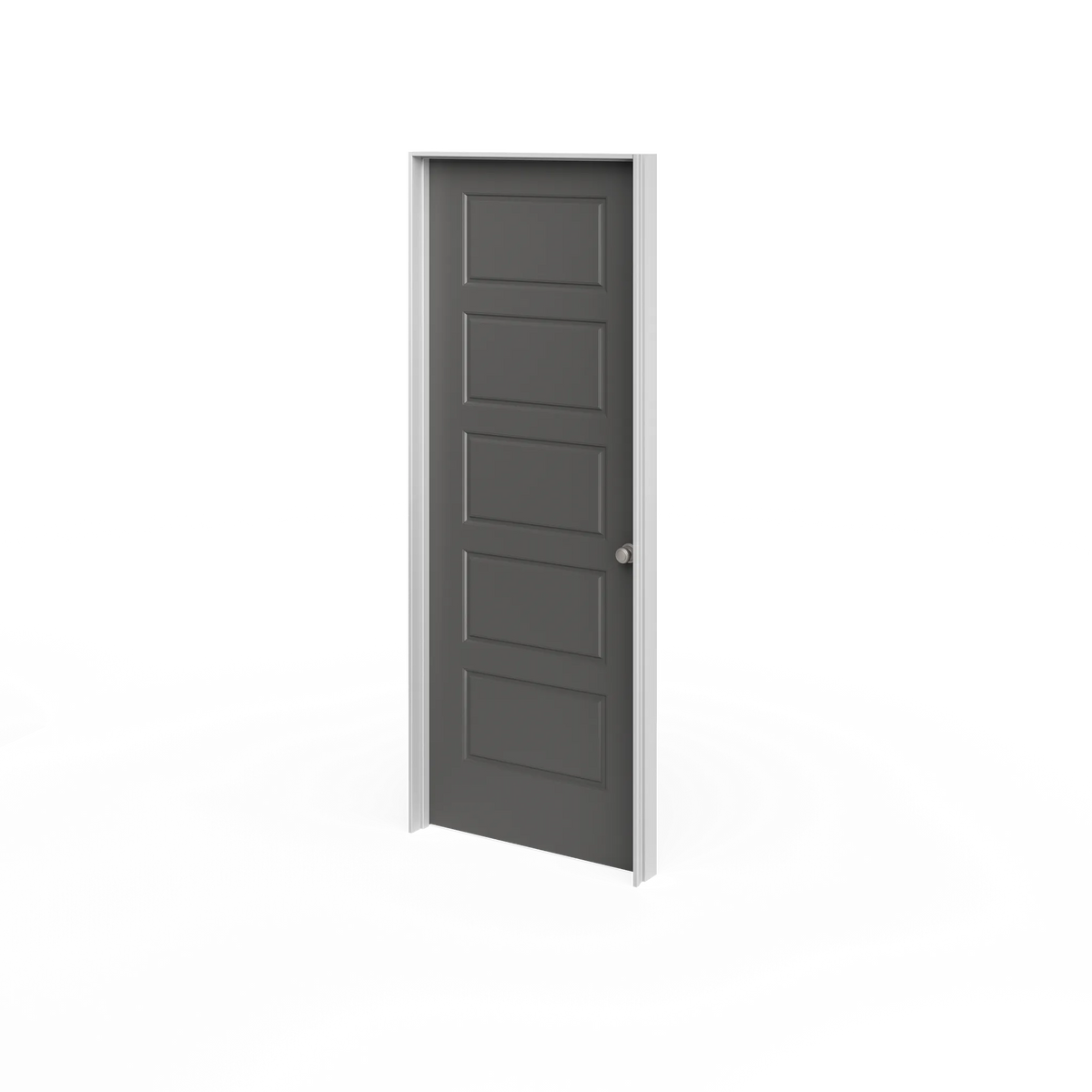24 in. x 80 in. Riverside Smooth 5-Panel Equal Hollow Core Primed Composite Interior Door Slab