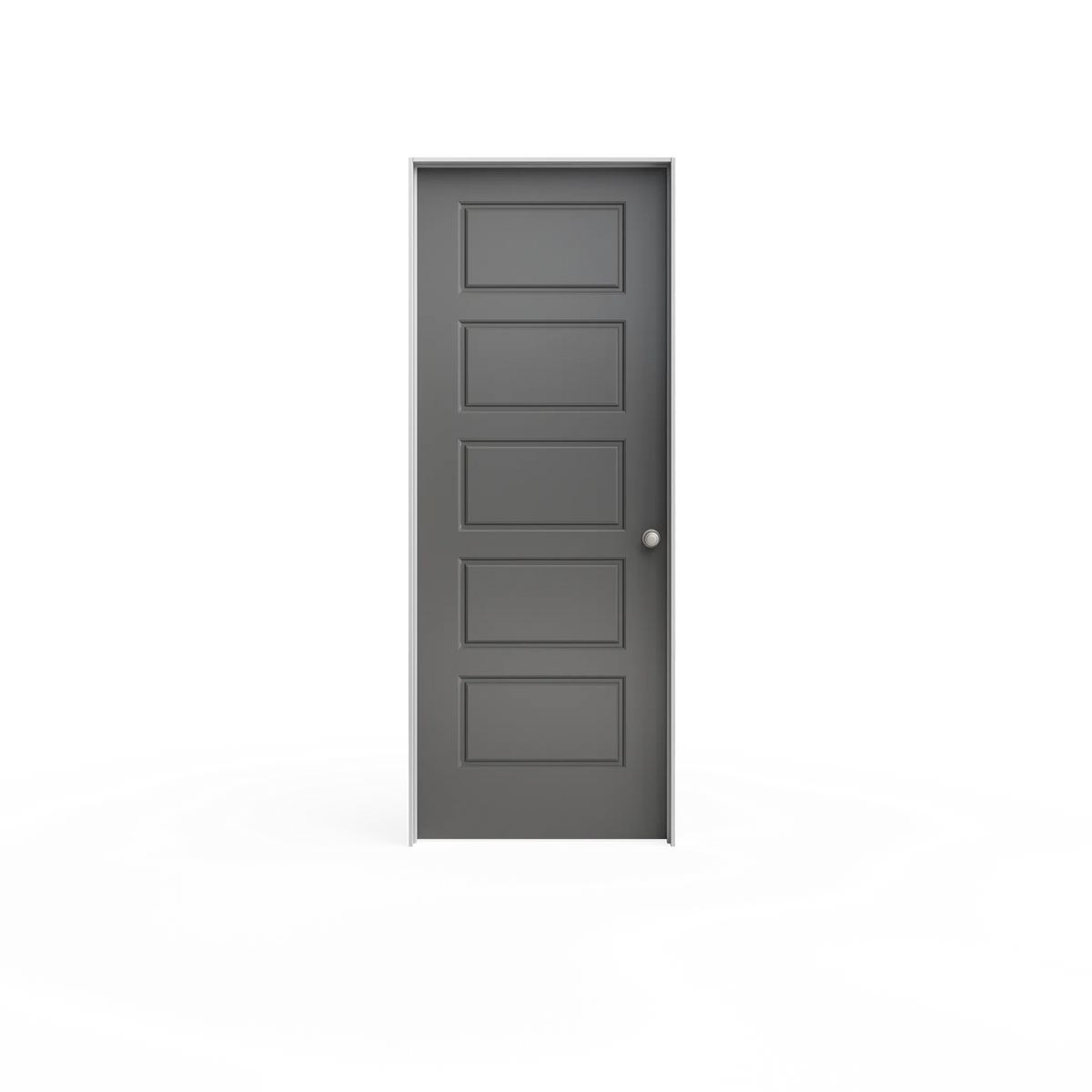 24 in. x 80 in. Riverside Smooth 5-Panel Equal Hollow Core Primed Composite Interior Door Slab