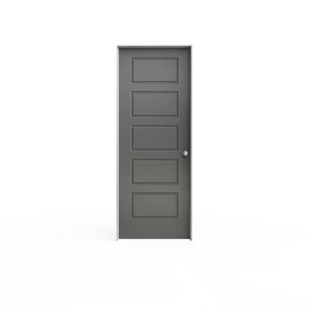 24 in. x 80 in. Riverside Smooth 5-Panel Equal Hollow Core Primed Composite Interior Door Slab