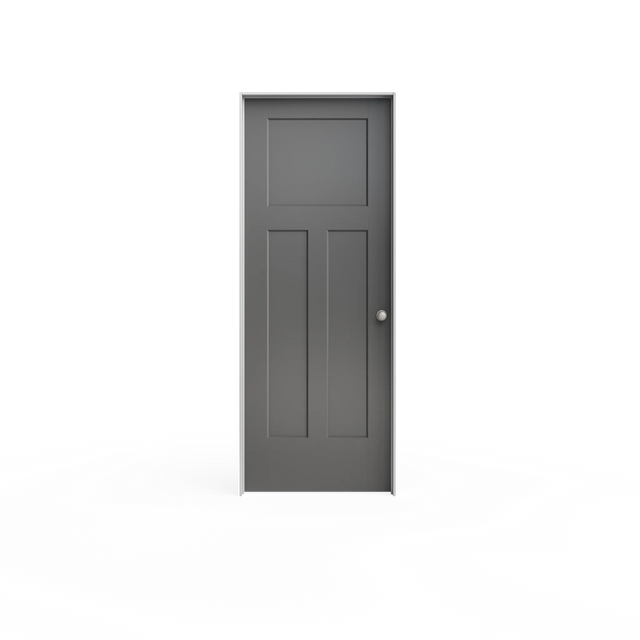 Masonite Winslow 24-in x 80-in 3-Panel Craftsman Solid Core Molded Composite Right-Hand Single Prehung Interior Door
