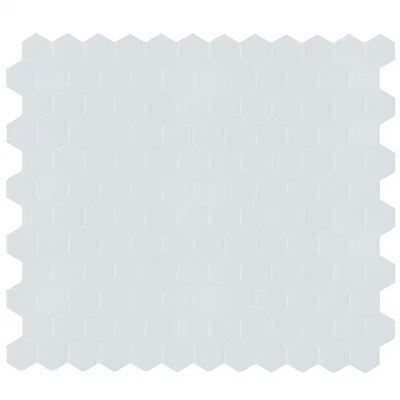 Domino White Hexagon 12 in. x 12 in. Matte Porcelain Floor and Wall Tile (0.81 sq. ft./Each)