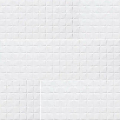 MSI Dymo Wavy White 12 in. x 24 in. Glossy Ceramic Wall Tile (16 sq. ft./case) - Super Arbor