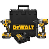 DEWALT 20V MAX XR Cordless Brushless Hammer Drill & Impact Driver Combo Kit, 2-Tool, with (2) 5Ah Batteries, Charger & Case (DCK299P2)