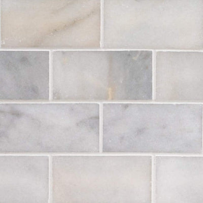 MSI Greecian White 3 in. x 6 in. Polished Marble Floor and Wall Tile (1 sq. ft. / case) - Super Arbor