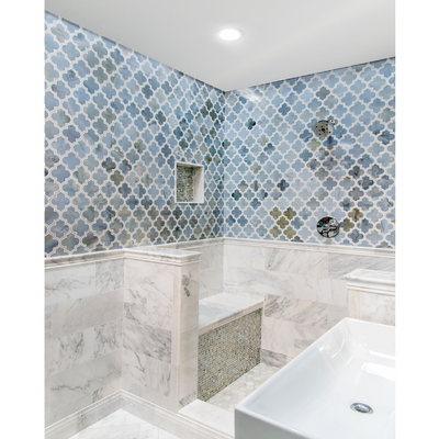 Hampton Carrara Polished Marble Wall and Floor Tile - 12 x 24 in.