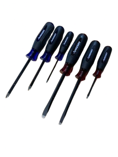 Husky Diamond Tip Magnetic Screwdriver Set (6-Piece)