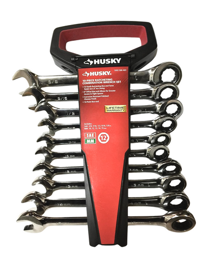 Husky Metric Ratcheting Combination Wrench Set (10-Piece)