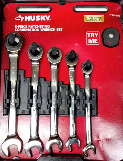 Husky SAE Ratcheting Combination Wrench Set (5-Piece)