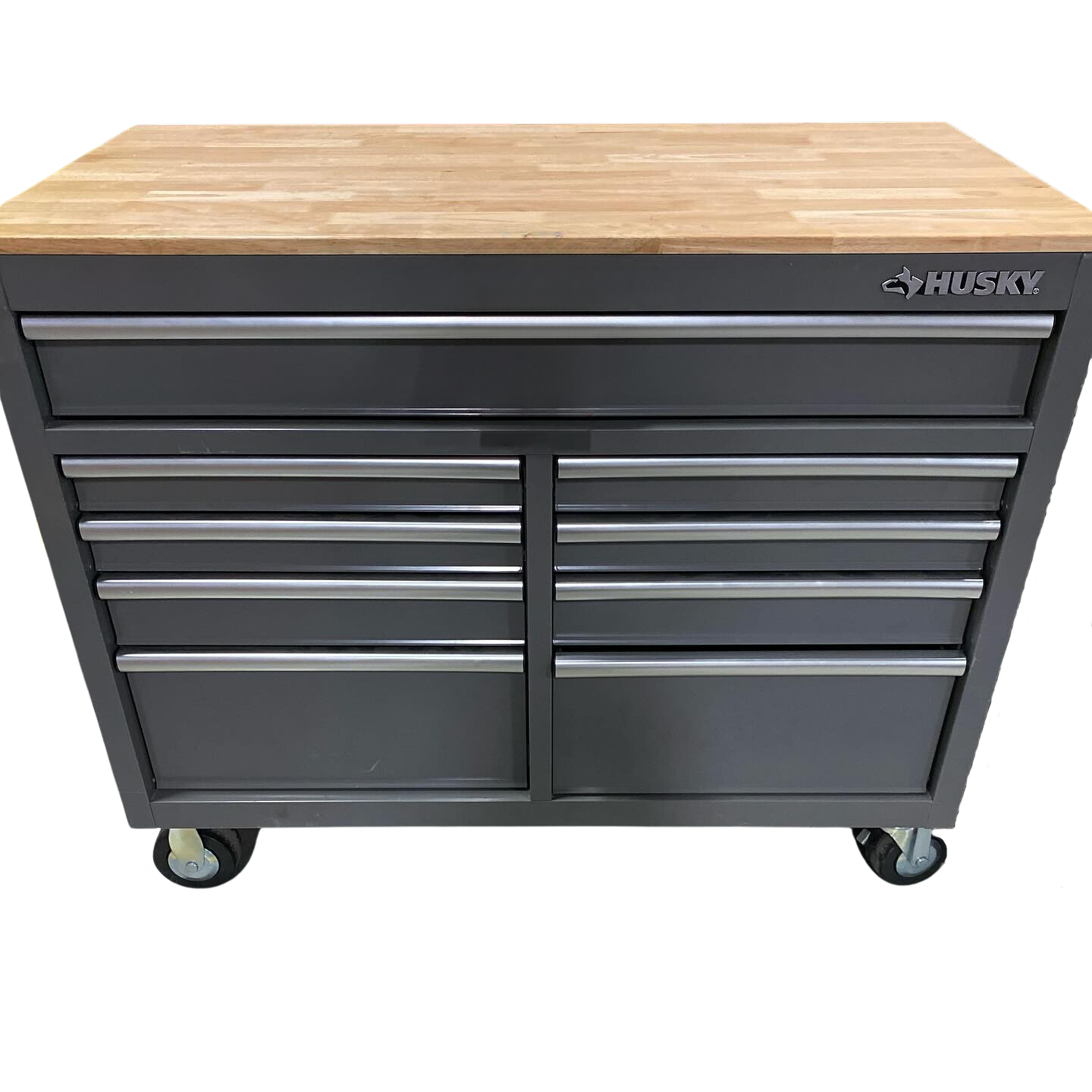 SD 46 in. W x 24.5 in. D 9-Drawer Gloss Gray Mobile Workbench – Super Arbor