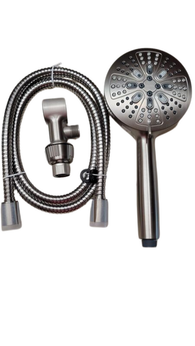 HydroEnergetix 8-Spray 5 in. Single Wall Mount Handheld Adjustable Shower Head in Chrome