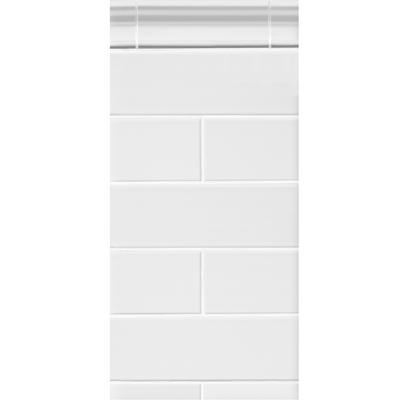 Imperial Bianco Gloss Ceramic Subway Wall Tile - 4 x 12 in.