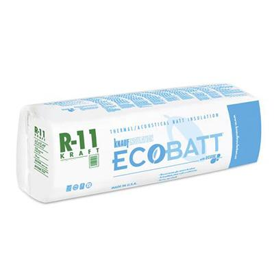 Knauf Insulation Ecobatt R-11 Kraft Faced Fiberglass Insulation Batts 3.5" x 23" x 48" 245.33 SF