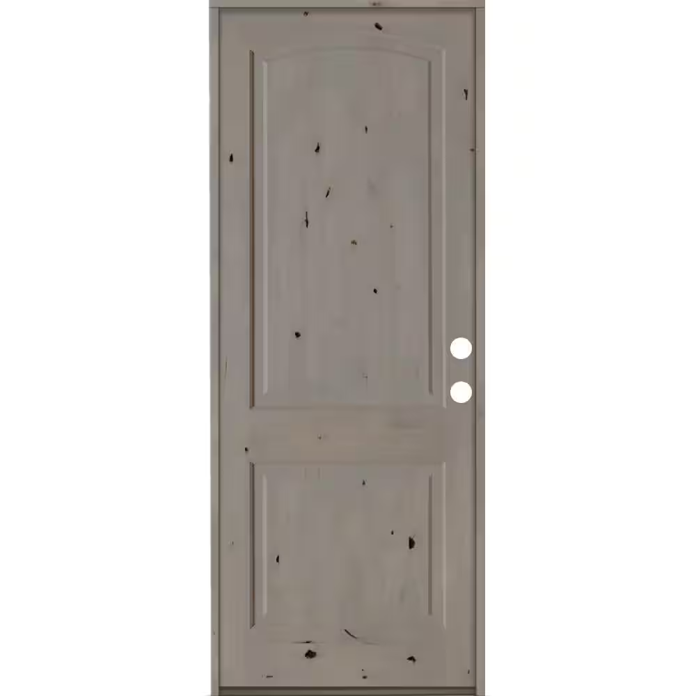 Krosswood Doors 32 in. x 96 in. Knotty Alder 2-Panel Left-Hand/Inswing ...