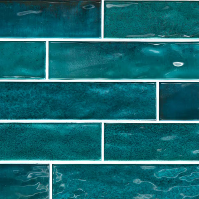 LuxeCraft Arteko Deep Teal 3 in. x 12 in. Glazed Wall Ceramic Tile (12 sq. ft./case)