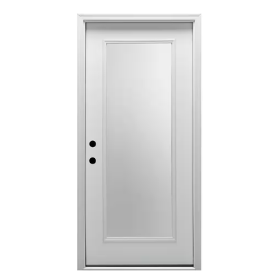 MMI Door 30 in. x 80 in. Right-Hand Inswing Full Lite Clear Classic Primed Steel Prehung Front Door