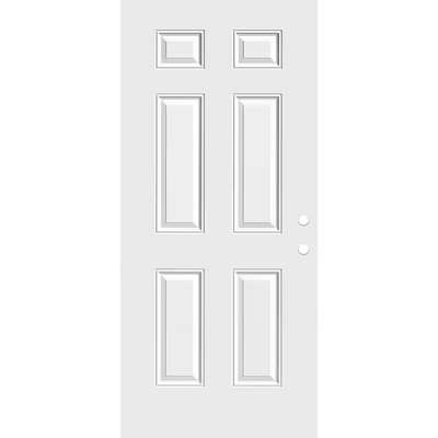 Masonite 30 in. x 80 in. Premium 6-Panel Primed Steel Front Door Slab