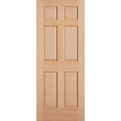 Masonite 32 in. x 80 in. 6-Panel Unfinished Fir Front Exterior Door Slab