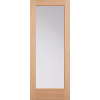 Masonite 32 in. x 80 in. Full Lite Unfinished Fir Front Exterior Door Slab