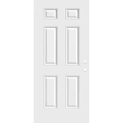 Masonite 36 in. x 80 in. Premium 6-Panel Primed Steel Front Door Slab