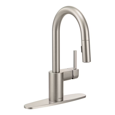 Moen Align Spot Resist Stainless 1-Handle Deck-Mount Bar and Prep Handle Kitchen Faucet