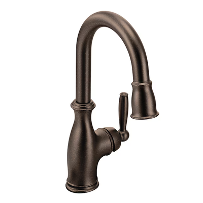 Moen Brantford Oil Rubbed Bronze 1-Handle Deck-Mount Bar and Prep Handle Kitchen Faucet