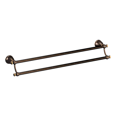 Moen Caldwell 24-in Mediterranean Bronze Wall Mount Double Towel Bar