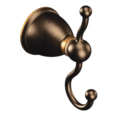 Moen Caldwell Double Hook Mediterranean Bronze Towel Hook