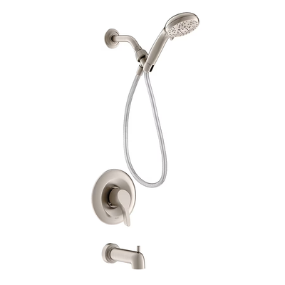 Moen Danika Brushed Nickel 1-handle Bathtub and Shower Faucet with Valve